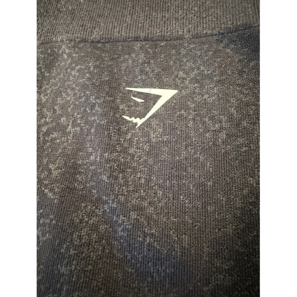 Gymshark Vital Seamless Leggings Womens Black Marl High Waist Workout Gym M EUC - Picture 2 of 5